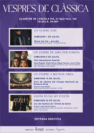 Las Vísperas de Clásica vuelven este julio y agosto a Calella
