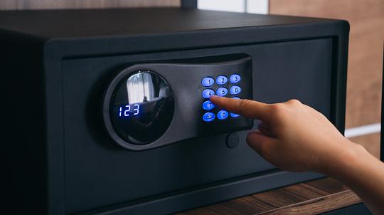 Caixa forta a recepció